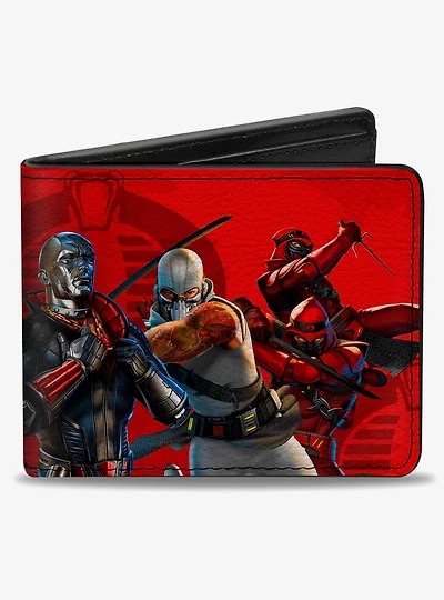 GI Joe Cobra Agents Group Pose and Logos Bifold Wallet