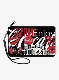 Coca-Cola Its The Real Thing Collage Zip Clutch Wallet