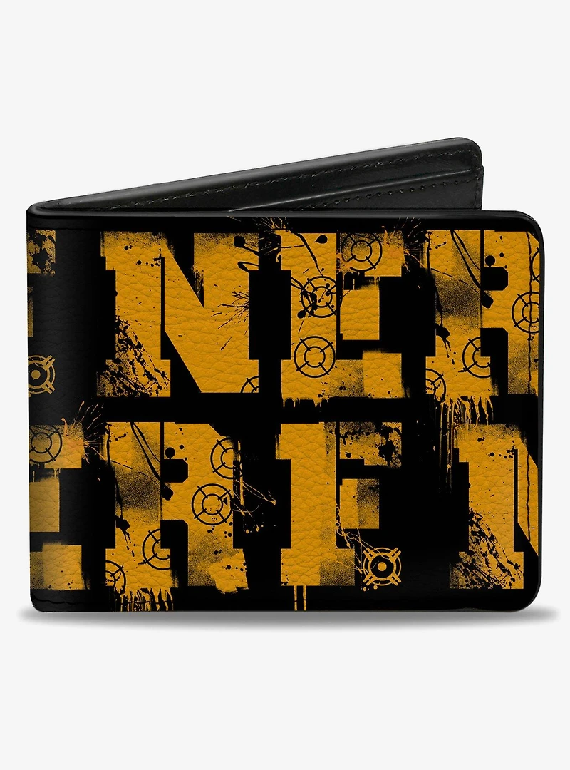 Nerf Target Text Bifold Wallet
