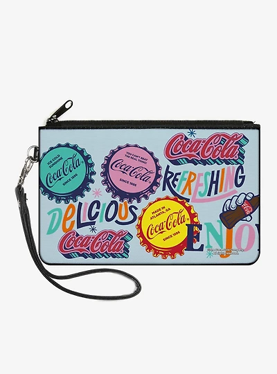 Coca-Cola Coca Cola Delicious Refreshing Bottle Caps Zip Clutch Wallet
