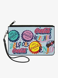Coca-Cola Coca Cola Delicious Refreshing Bottle Caps Zip Clutch Wallet