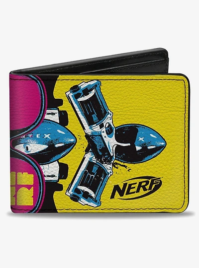 Nerf Vortex and Blaster Sunglasses Collage Pink Bifold Wallet
