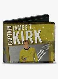 Star Trek Captain Kirk Poses Collage/Gray Bifold Wallet