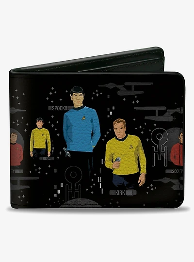 Star Trek Crew Poses and Icons Bifold Wallet