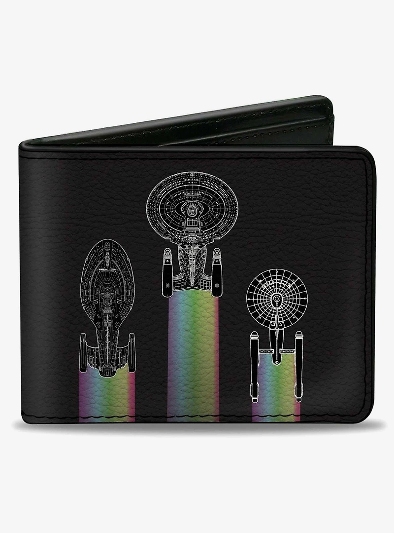 Star Trek Peace and Long Life Starfleet Ships Bifold Wallet
