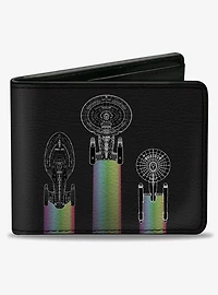 Star Trek Peace and Long Life Starfleet Ships Bifold Wallet