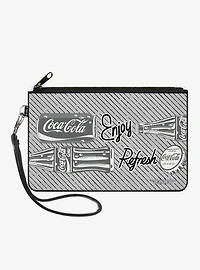 Coca-Cola Enjoy Refresh Can and Bottle Zip Clutch Wallet