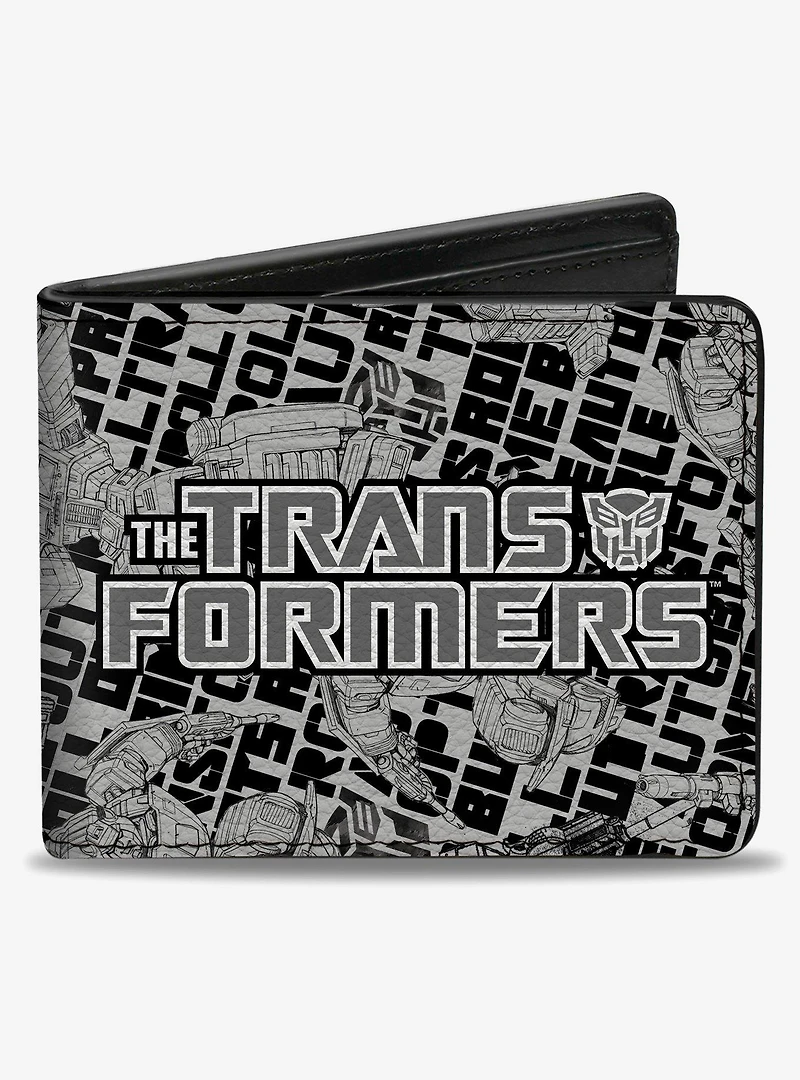 Transformers The Transformers Robots and Text Collage Bifold Wallet