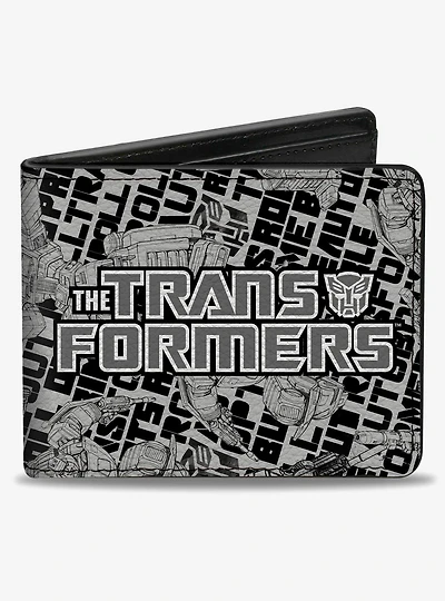 Transformers The Transformers Robots and Text Collage Bifold Wallet