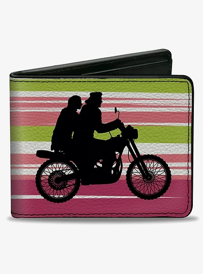 The Lost Boys The Lost Boys Motorcycle Ride Silhouette Green Pink Bifold Wallet
