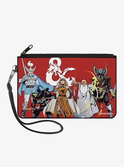 Dungeons and Dragons Five Action Figure Group Pose Zip Clutch Wallet