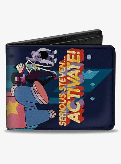 Steven Universe Serious Steven Activate Group Pose Bifold Wallet