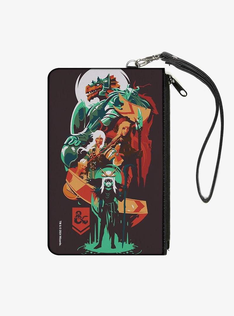 Dungeons and Dragons Character Collage Zip Clutch Wallet