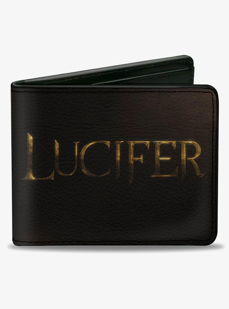 Lucifer Title Logo Gold Bifold Wallet
