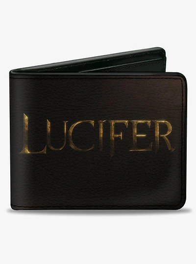 Lucifer Title Logo Gold Bifold Wallet