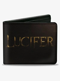 Lucifer Title Logo Gold Bifold Wallet