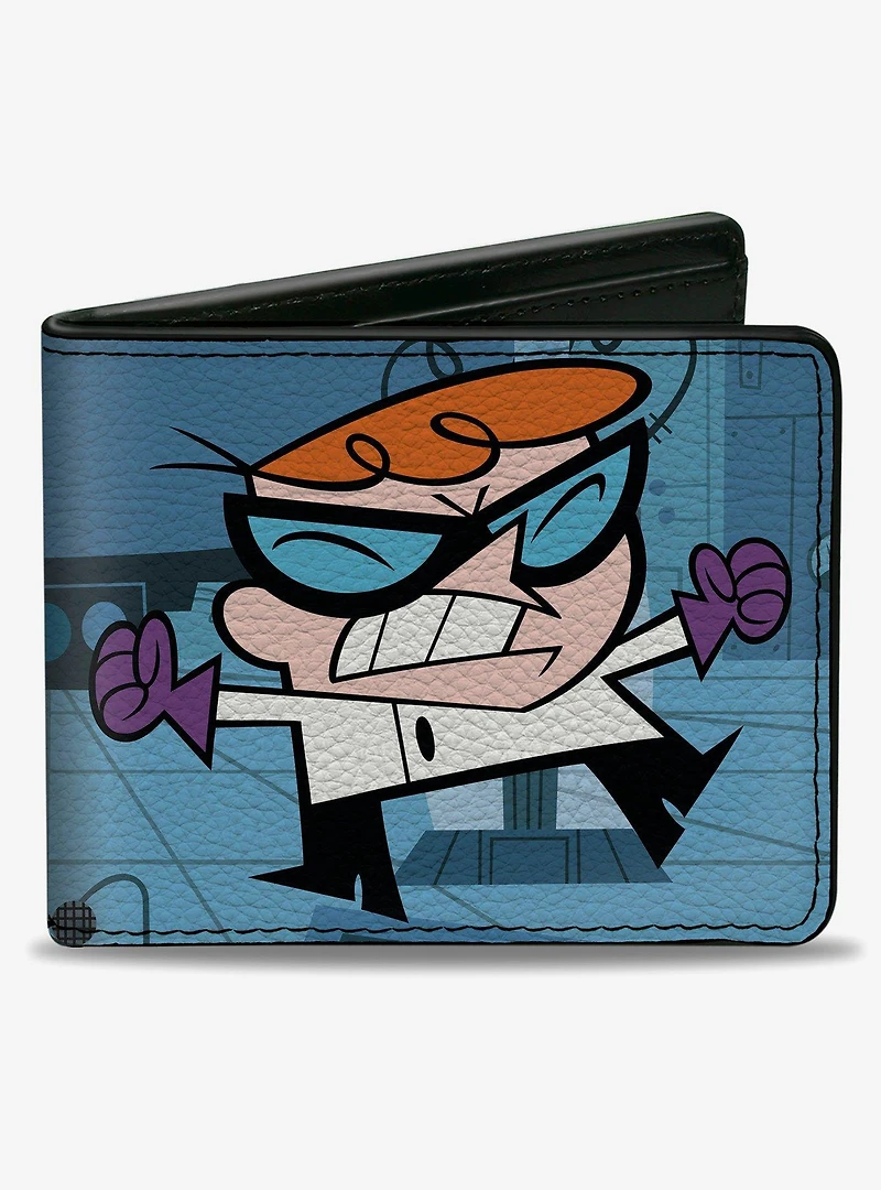 Dexter's Laboratory Dexters Laboratory Angry Pose and Title Logo Bifold Wallet