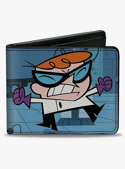 Dexter's Laboratory Dexters Laboratory Angry Pose and Title Logo Bifold Wallet