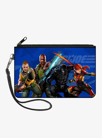 GI Joe Unit Agents Group Pose and Logo Zip Clutch Wallet