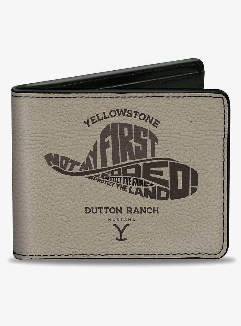 Yellowstone Not My First Rodeo Typography Beiges Bifold Wallet