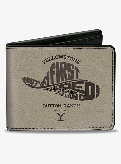Yellowstone Not My First Rodeo Typography Beiges Bifold Wallet