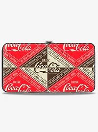 Coca-Cola Drink Coca Cola Delicious Refreshing Diamond Block Hinged Wallet