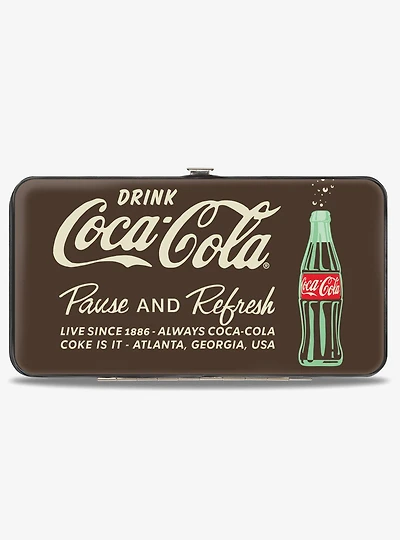 Coca-Cola Drink Coca Cola Pause and Refresh Bottle Hinged Wallet