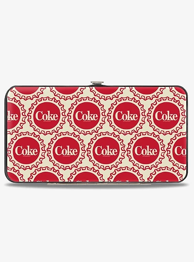Coca-Cola Coke Bottle Caps Collage Hinged Wallet