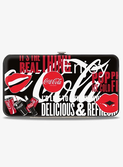 Coca-Cola Its The Real Thing Collage Hinged Wallet
