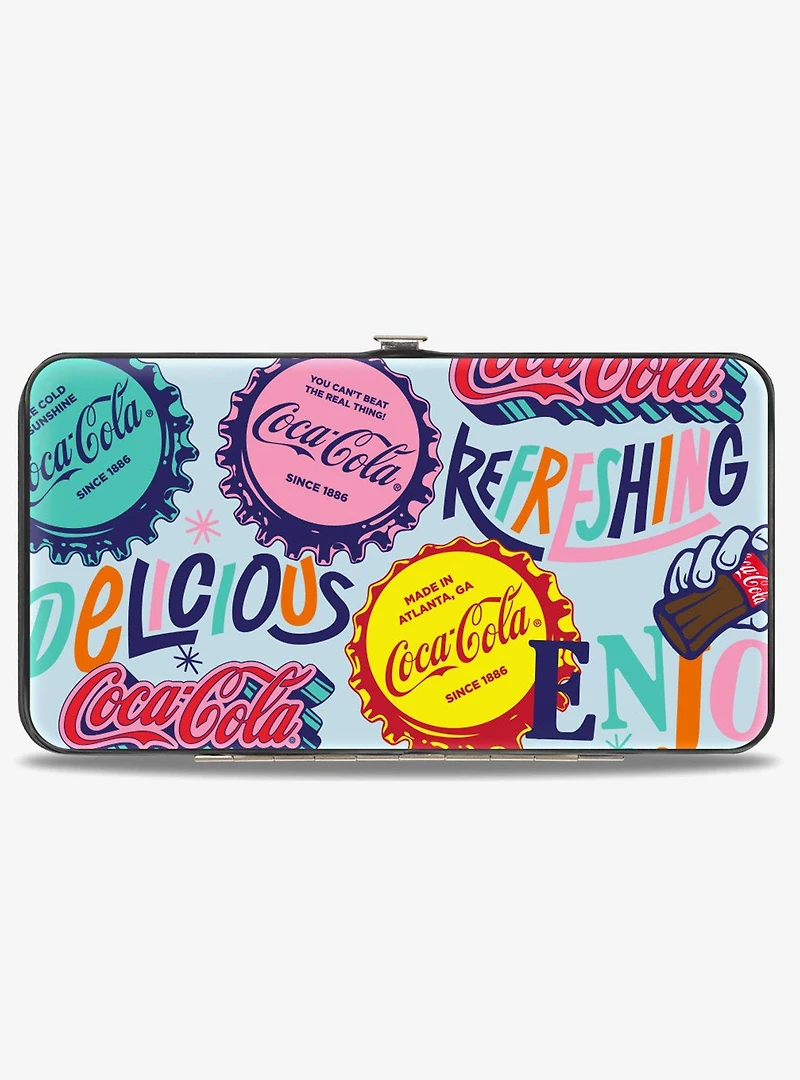 Coca-Cola Delicious Refreshing Bottle Caps Hinged Wallet