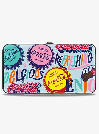 Coca-Cola Delicious Refreshing Bottle Caps Hinged Wallet