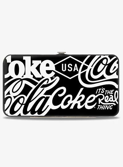 Coca-Cola Coke Typography Its The Real Thing Hinged Wallet