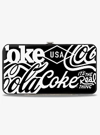 Coca-Cola Coke Typography Its The Real Thing Hinged Wallet
