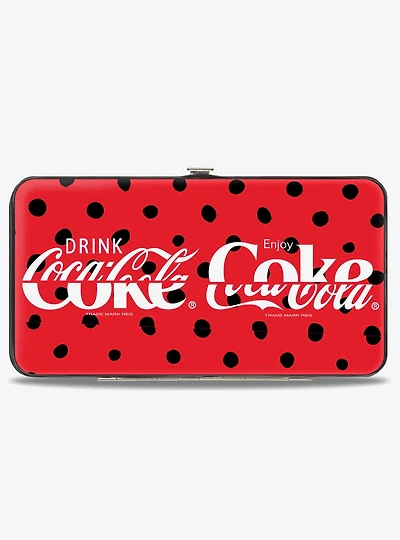 Coca-Cola Drink Coca Cola Coke Polka Dot Hinged Wallet