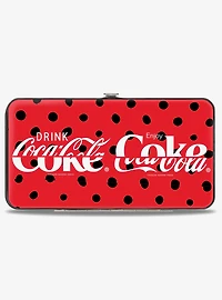 Coca-Cola Drink Coca Cola Coke Polka Dot Hinged Wallet