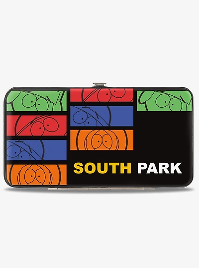 South Park Boys Sketch Blocks and Pose Monogram Hinged Wallet