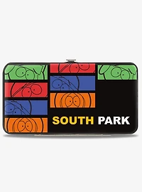 South Park Boys Sketch Blocks and Pose Monogram Hinged Wallet