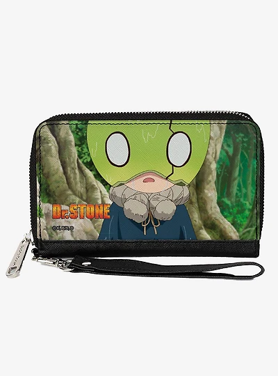 Dr. Stone Suika Forest Pose and Title Logo Zip Around Wallet