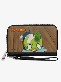 Dr. Stone Suika Crying Pose and Title Logos Zip Around Wallet
