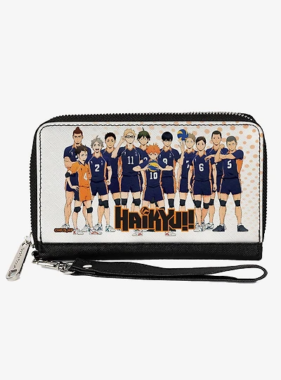 Haikyu!! Karasuno High School Team Group Pose Zip Around Wallet