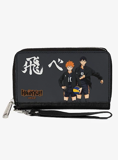 Haikyu!! Karasuno High Hinata and Kageyama Pose Zip Around Wallet