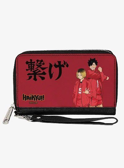 Haikyu!! Nekoma High School Kozume and Kuroo Connect Pose Zip Around Wallet