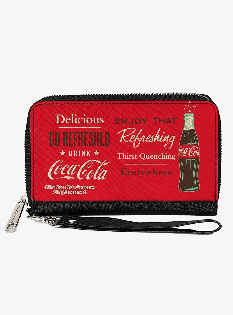 Coca-Cola Enjoy That Everywhere Bottle Zip Around Wallet