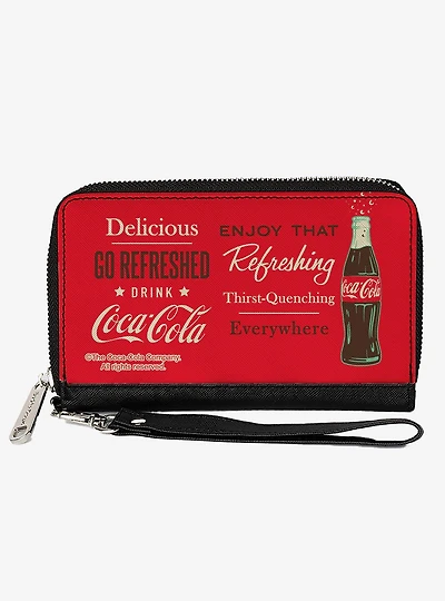 Coca-Cola Enjoy That Everywhere Bottle Zip Around Wallet