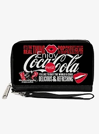 Coca-Cola Its The Real Thing Collage Zip Around Wallet