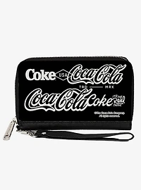 Coca-Cola Coke Typography Its The Real Thing Zip Around Wallet