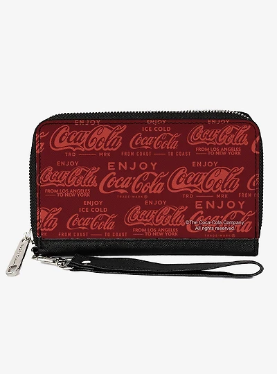 Coca-Cola Enjoy Coca Cola Logos Zip Around Wallet