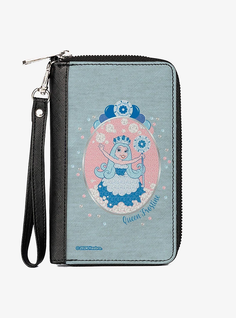 Candy Land Queen Frostine Pose and Float Bubbles Pink Zip Around Wallet