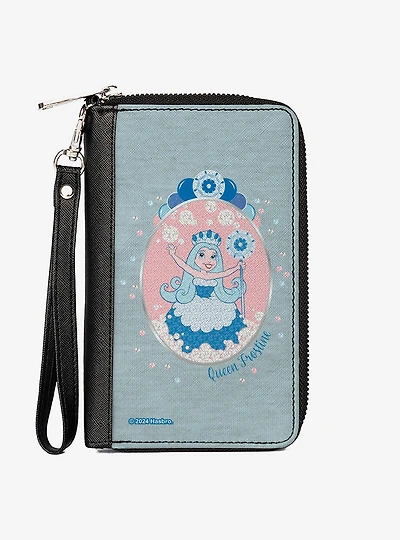Candy Land Queen Frostine Pose and Float Bubbles Pink Zip Around Wallet