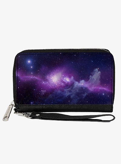 Galaxy Purple Zip Around Wallet